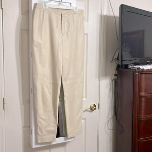 Dana Buchman kidskin leather tapered leg pant